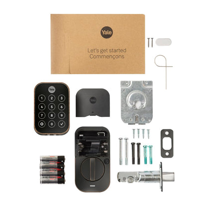 Yale Assure Lock 2 Touch Deadbolt, Black Suede Key-Free Smart Entry Door Lock with Wi-Fi Connected Touchscreen Keypad and Fingerprint Scanner for Code Entry and Remote Access, YRD450-F-WF1-BSP