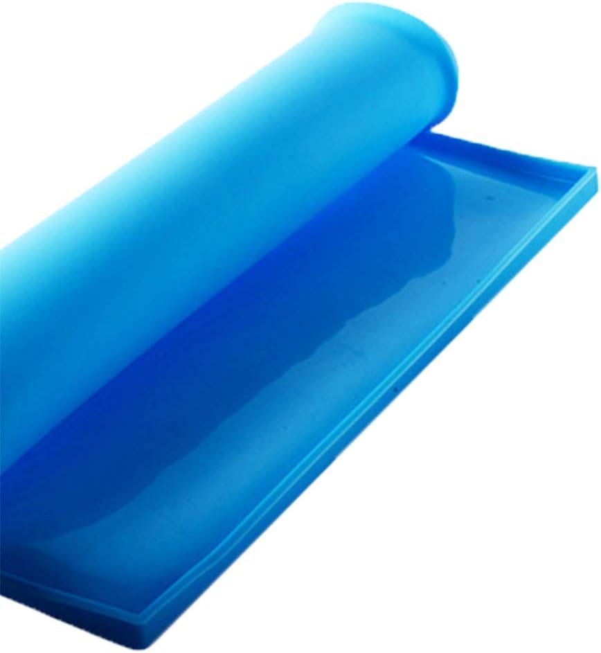 Hemoton Roll Cake Mat Flexible Baking Tray Pan Silicone Cookies Mold Bakeware (Blue)