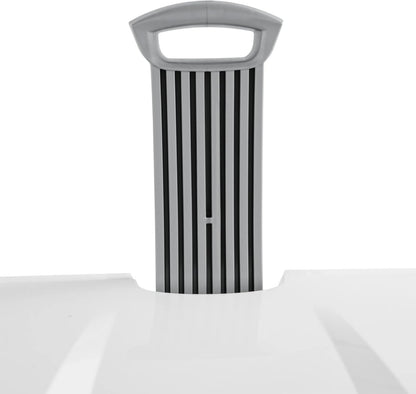 Generic White Wheeled Plastic Laundry Hamper Adult-Sized Rolling Basket With Handles For Home & Dorms