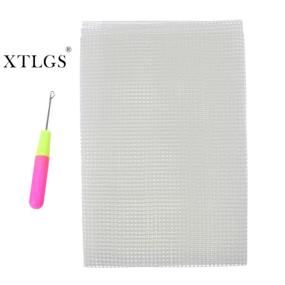 Neefoir Blank Rug Hooking Mesh Canvas Latch Hook Rug Making Carpet Tapestry DIY Kit Tool for Embroidery Crafts Decoration (39X59 inch)