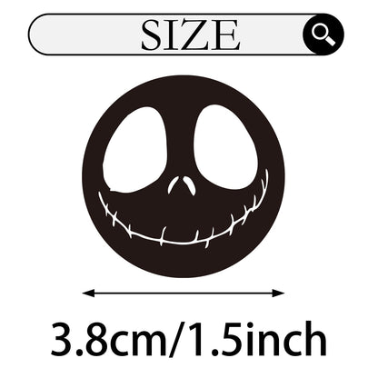 Oringaga 500 Halloween Skeleton Party Decorations Recycle Roll Stickers Party Supplies Favors Halloween Haunted House Cosplay Theme Party Decoration Cupcake DIY Sticker Labels