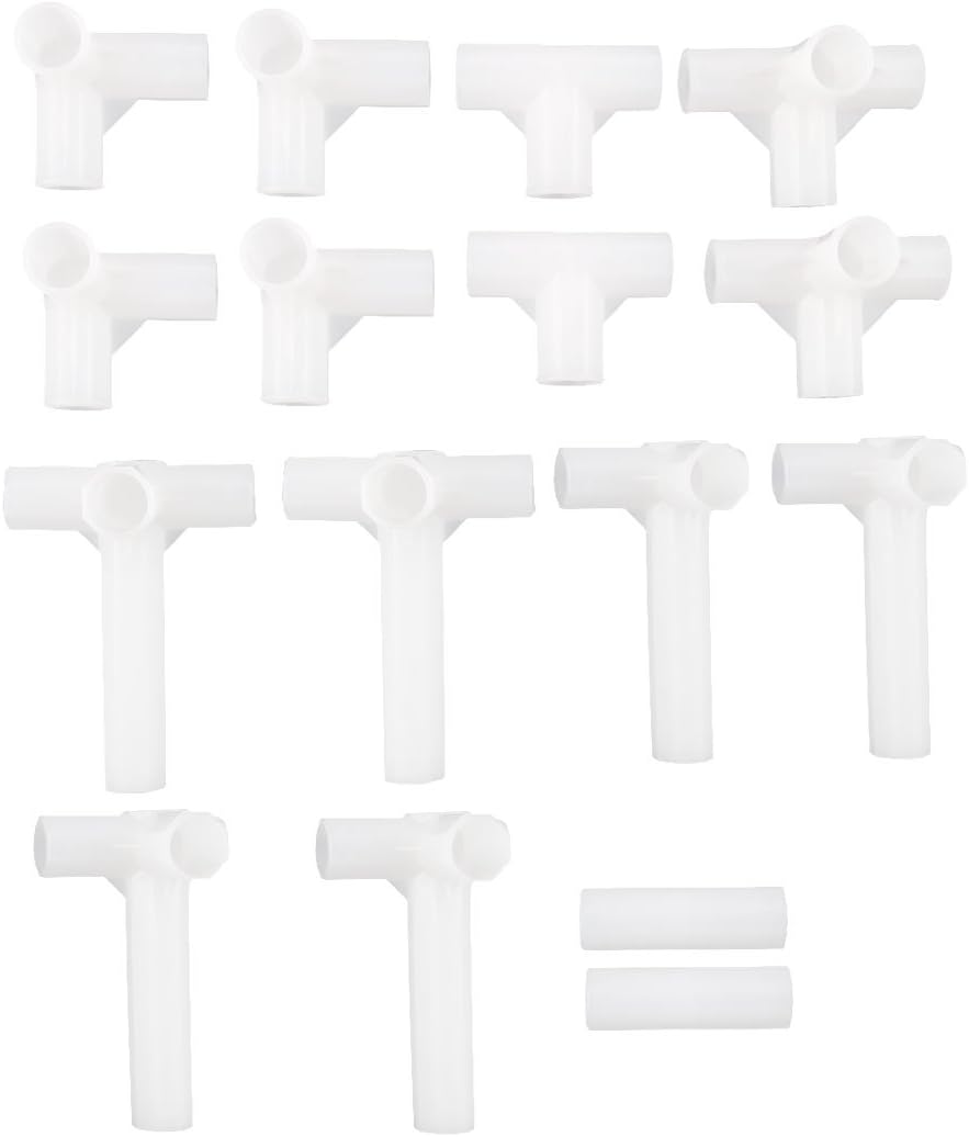 Set, 13mm 16 uxcell Shoe Rack Accessories Connectors Inner Diameter for Repair Assembled Wardrobe, Replacement of Parts