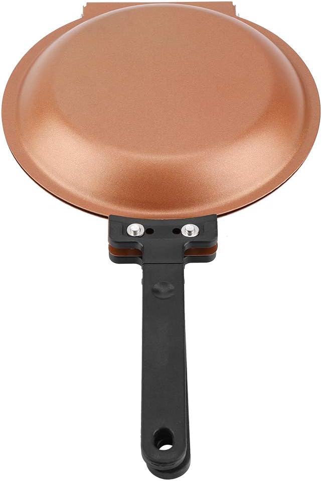 Tbest Double Sided Frying Pan, Non Stick Flip Skillet for Omelettes, Egg Pan with Lid