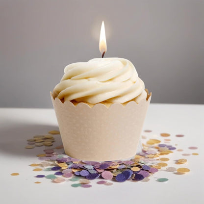Dress My Cupcake Standard Ivory Beige Cupcake Wrappers, Set of 50