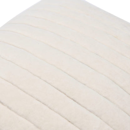 20" Square Quilted Velvet Pillow Cover with Channel Stitch