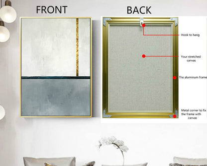 GVS-ART DIY Metal Floating Frame for 9X12“ Canvas Painting Art,1 1/2"(3.8cm) Depth, Floater Frame,Mental Frame Kit, Cut to Pieces,Not Include Canvas or Mat Light Gold Frame