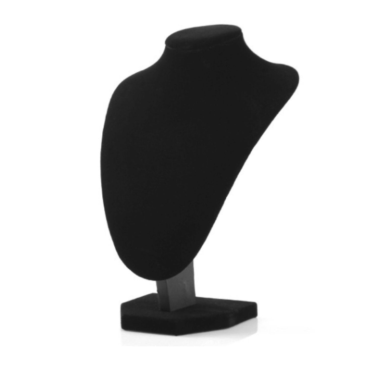 Comelyjewel Necklace Display Stand Set of 2, 21cm Velvet Jewelry Bust for Necklaces & Earrings, Tangle-Free Organizer for Dresser, Jewelry Display for Home & Vendors (Black Velvet)