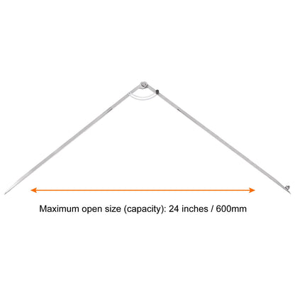 HARFINGTON Wing Divider Compass 24 Inch 600mm Adjustable Lockable Woodworking Compass with Pencil Holder for Metalworking Geometry Drawing Woodworking