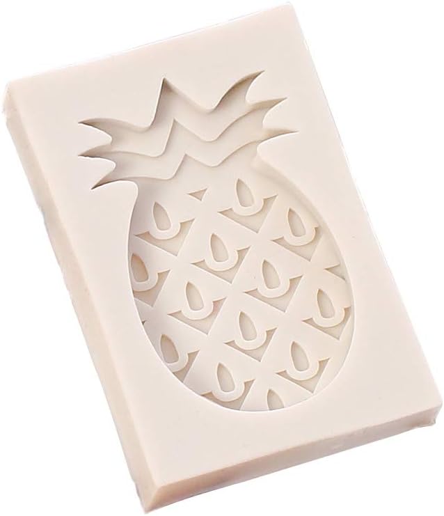 AKOAK 3 PCS Cute Silicone Fondant Mold, Resin Clay Chocolate Candy Cake Mold, Ananas, Coconut Tree