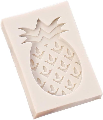 AKOAK 3 PCS Cute Silicone Fondant Mold, Resin Clay Chocolate Candy Cake Mold, Ananas, Coconut Tree