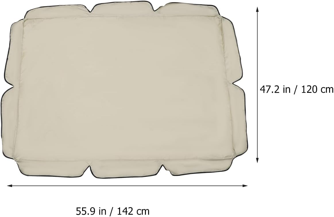 Yardwe Patio Swing Cover, Outdoor Replacement Canopy Cover, Garden Chair Shade Protector (55.9"x47.2")