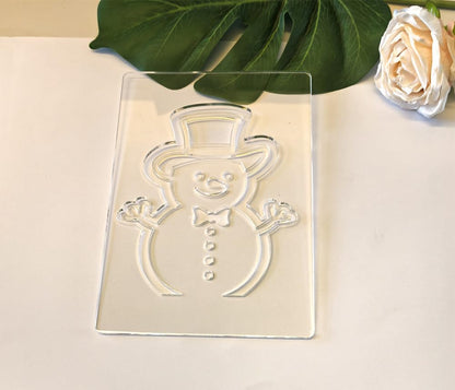 Christmas Lantern Acrylic Router Templates,Holiday Woodworking Craft Kit,5.5x8 Inch Wood Templates,DIY Gift Ideas (Snowman)