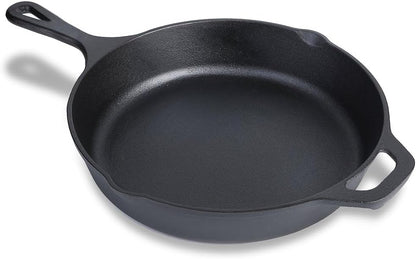 Fresh Australian Kitchen 12" Nonstick Cast Iron Skillets - Pre Seasoned Frying Pan Cookware for Cooking