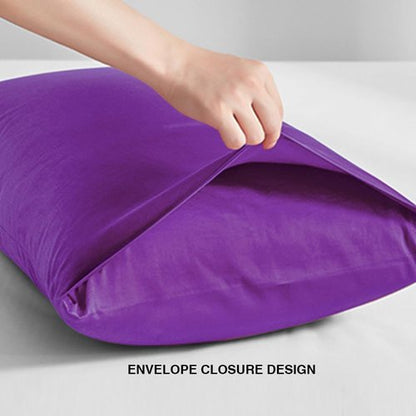 FLXXIE Body Pillow Cover - Super Soft Microfiber 20x54 Pillowcase | Envelope Closure, Stain Resistant, Purple