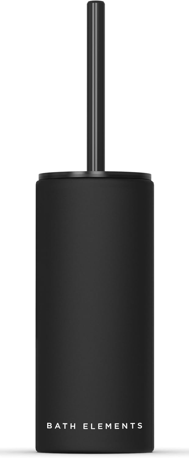 Bath Elements Set Toilet Bowl Brush for Bathroom with Holder | Modern Chic Designs Toilet Cleaner with Hidden Brush