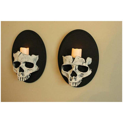 shenruifa Skeleton Wall Candle Holder Spooky Decor for Halloween Party Decoration 15cm (1)