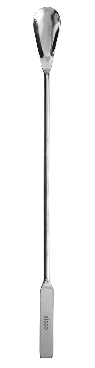 Eisco Labs 9" Laboratory Spoon - Stainless Steel Spatula for Mixing Lab Ingredients