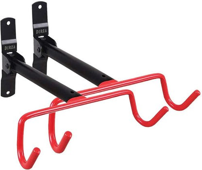 Dirza Bike Wall Mount | Foldable Bicycle Storage Rack - 2 Pack for Indoor Garage Use