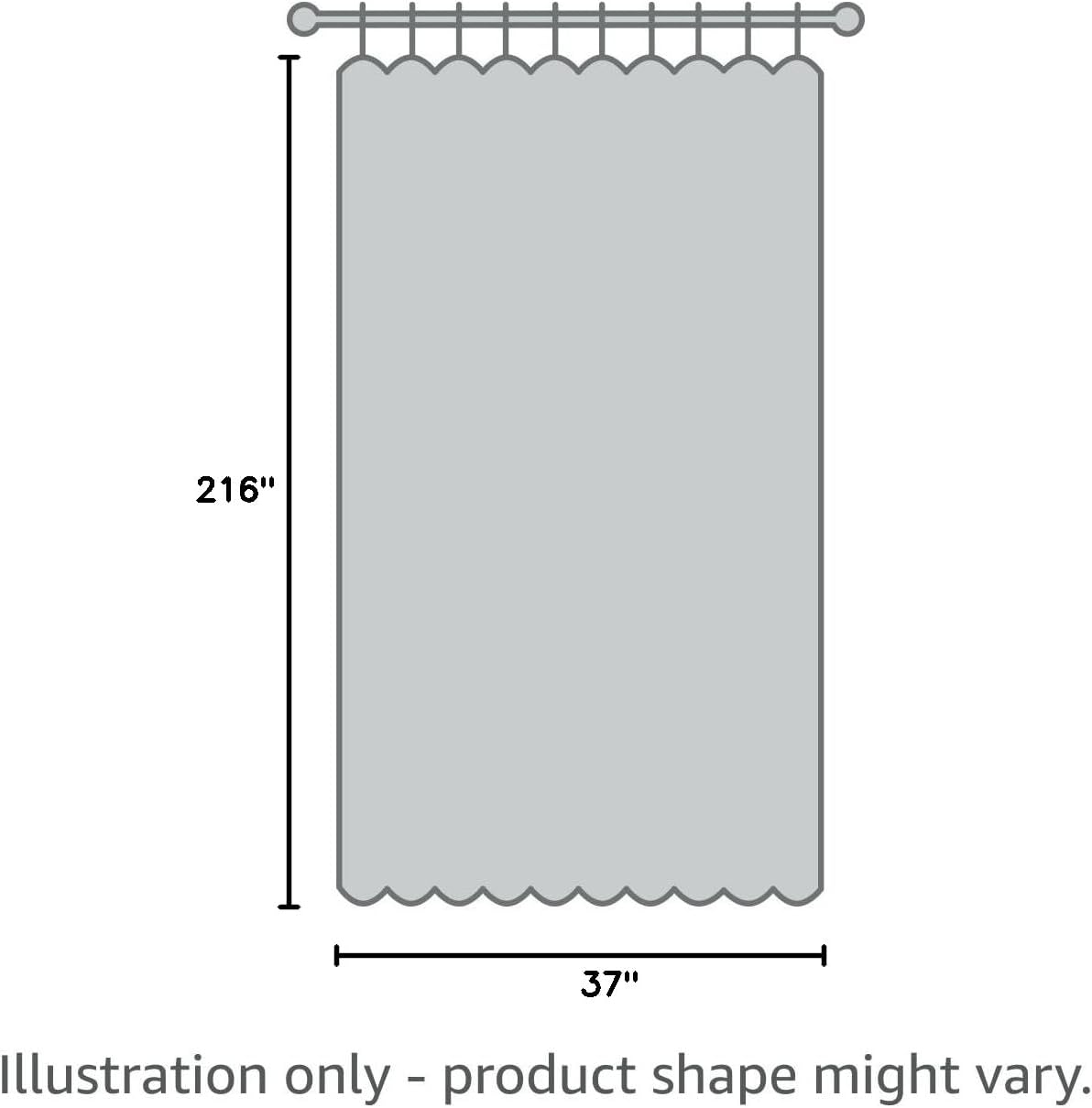 Sapphire Home Window Scarf Valance Curtains, Extra Long Sheer Valances for Living Room, Kitchen, Bedroom, 37" x 216" -