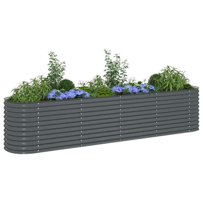 Mhdvray Galvanized Raised Garden Bed 157.5 x 31.5 x 31.9 in, Grey Metal Planter for Patio, Balcony & Backyard, Large Outdoor Box for Vegetables, Herbs & Flowers