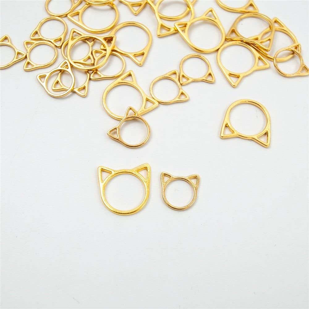 30 Pcs Stitch Markers with Wooden Storage Box, Cat Ears Metal Knitting Crochet Locking Markers Crochet Latching DIY Weaving Knitting Sewing Tools