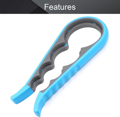 Utoolmart Blue Multi Function Bottle Can Opener, Jar Opener for Seniors, 1Pcs