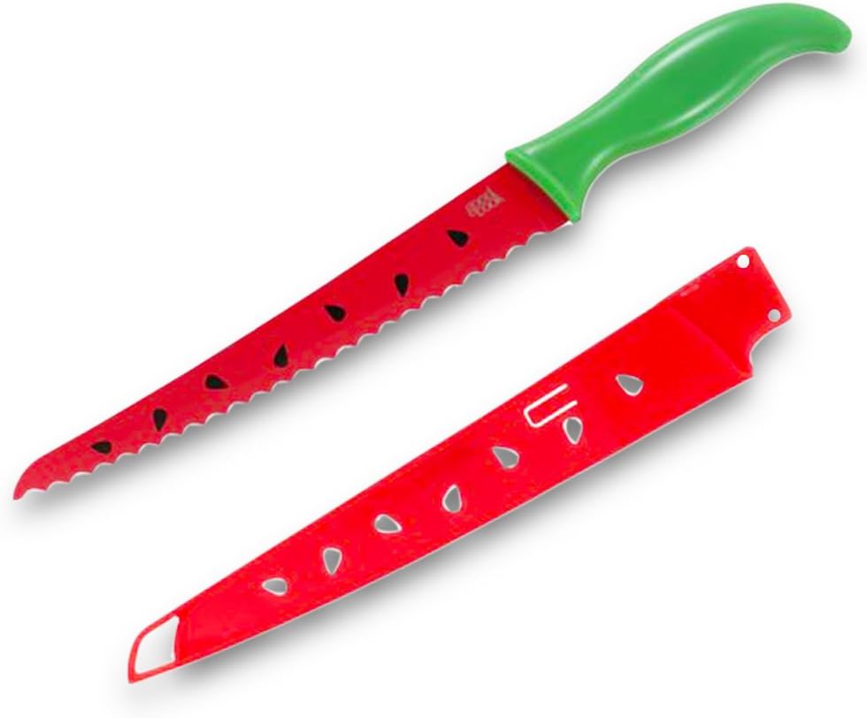 Good Cook Watermelon Knife, Stainless Steel Deluxe Watermelon Cutter Slicer with Sheath