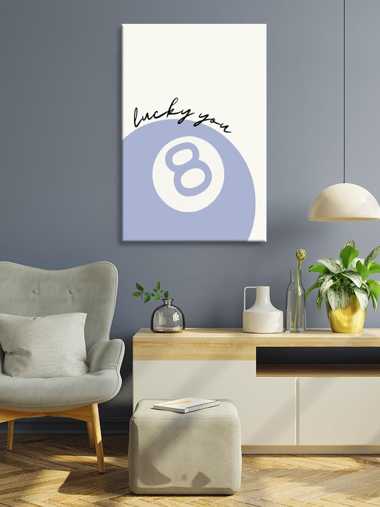 Exaricucer 8 20x30inch Funny Ball Posters Blue Lucky You Girly Wall Decor Coquette Pool Balls Art Trendy College Dorm
