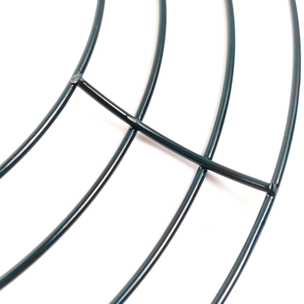 TIHOOD 3PCS 10” Wire Wreath Frames Green Christmas Metal Round Wreath Form Wire Frames for Floral Arrangements Craft DIY Thanksgiving Autumn Christmas Wreath Supplies
