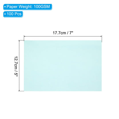 PATIKIL 100 Sheets Vellum Paper 5x7, Translucent, 100GSM for Invitations Printing, Blue