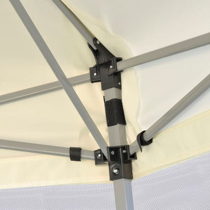 Hexagonal Gazebo Cream White, 11.8x11.8x9.2 ft Outdoor Canopy Tent with Mesh Sidewalls, Portable Pop Up Patio Shelter for Parties, Weddings, Backyard Events Lawn Structures