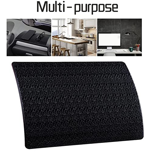 Extra Thick Sticky Anti-Slip Gel Pad, Mini-Factory Premium Universal Non-Slip Dashboard Mat for Cell Phones, Sunglasses, Keys, Coins and More - Black (Large Size: 7.8" X 5.5")