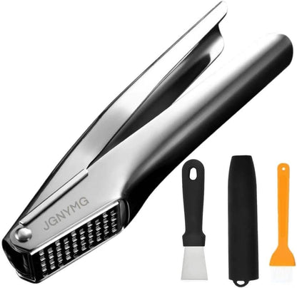 JGNYMG Garlic Press Stainless SteelPremium Garlic Mincer ToolHeavy Duty Professional garlic grinder No Need to Peel