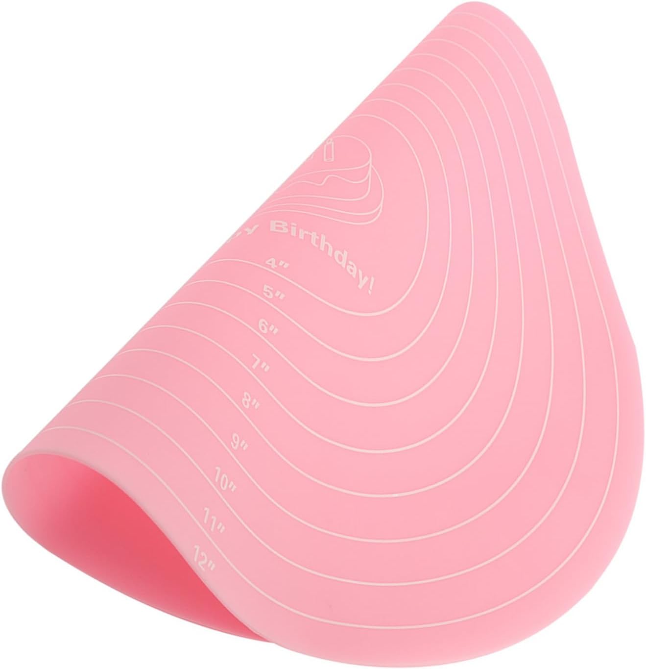 Silicone Baking Mat with Measurements for Cake Turntable, Non-Stick Heat Resistant Pastry Baking Sheet