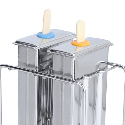 MOUMOUTEN Stainless Steel Popsicle Molds, Ice Cream Mould Home Kitchen DIY Ice Maker Tool for Ice Candy Lolly Pops, Juice and Fruit Smoothies(Round head)