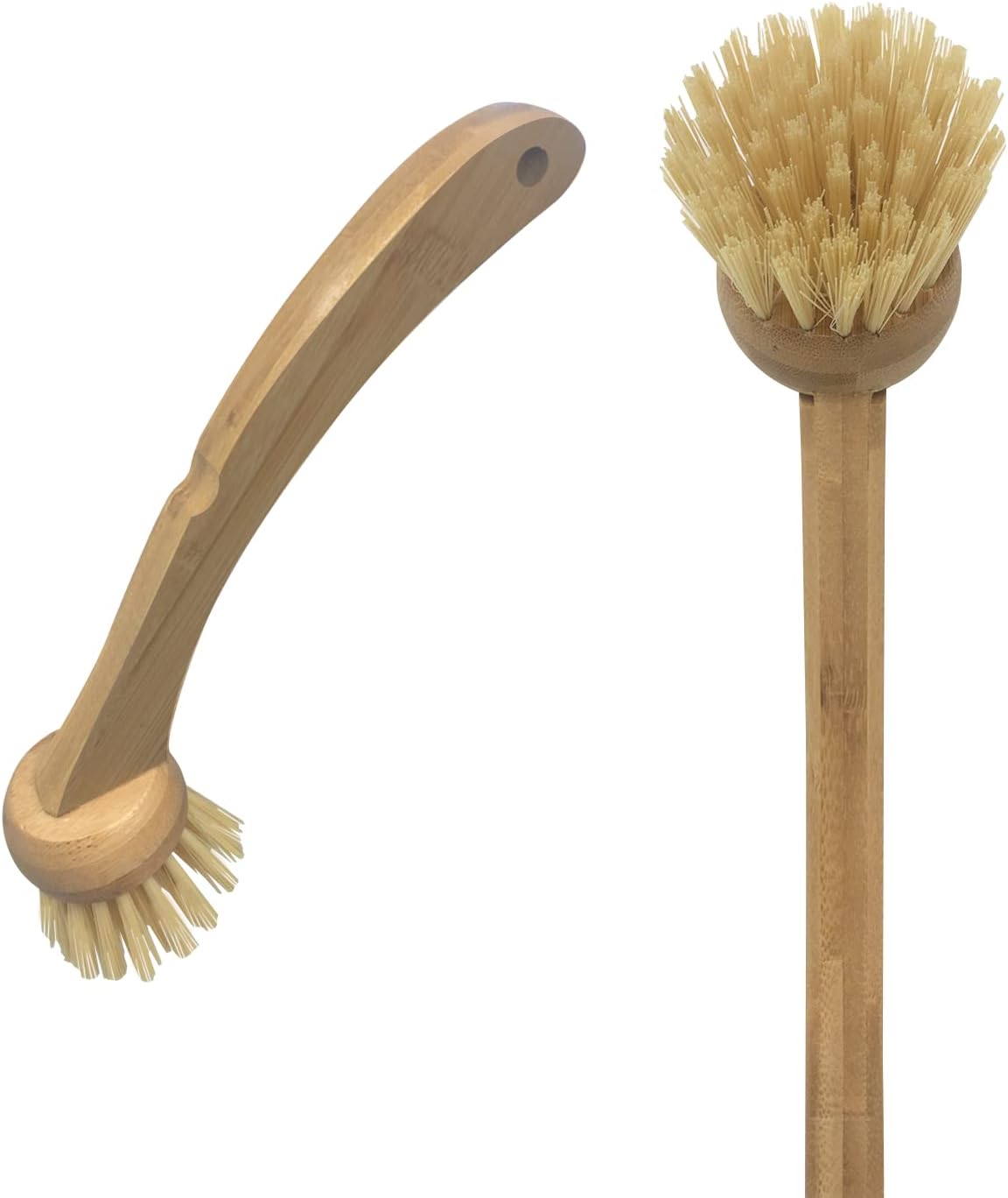 1 LOLA Eco Clean Bamboo Dish Brush, Multi Purpose, Sustainable Ergonomic Renewable Bamboo Handle, Fibers are Recycled
