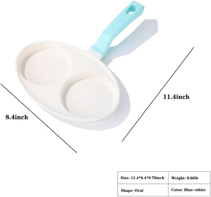 Nonstick Aluminium Egg Frying Pan, 2-Cup Omelette & Pancake Pan, Small Frying Pan for Cooking Eggs & Burgers
