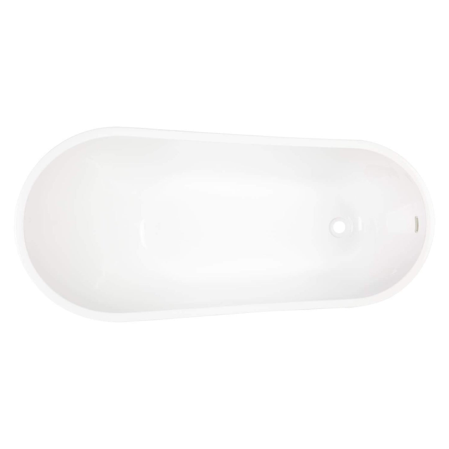 Signature Hardware 483535 Sheba 66" Acrylic Soaking Slipper Freestanding Tub with Integrated Drain and Overflow