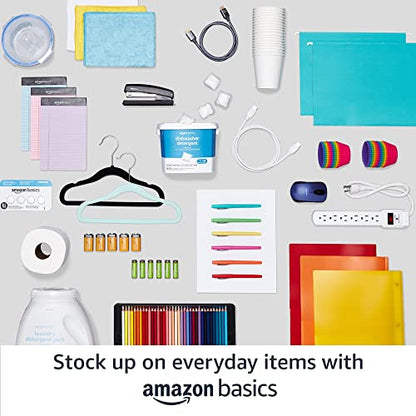 Amazon Basics Slim Velvet, Non-Slip Suit Clothes Hangers, Pack of 50, Blush Pink/Rose Gold