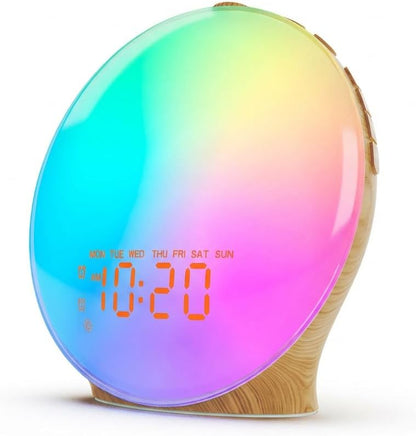 25 Sunset 5W JALL Sunrise Alarm Clock with Soothing Sounds, White Noise Sound Machine for Sleep, Lamp & Bluetooth