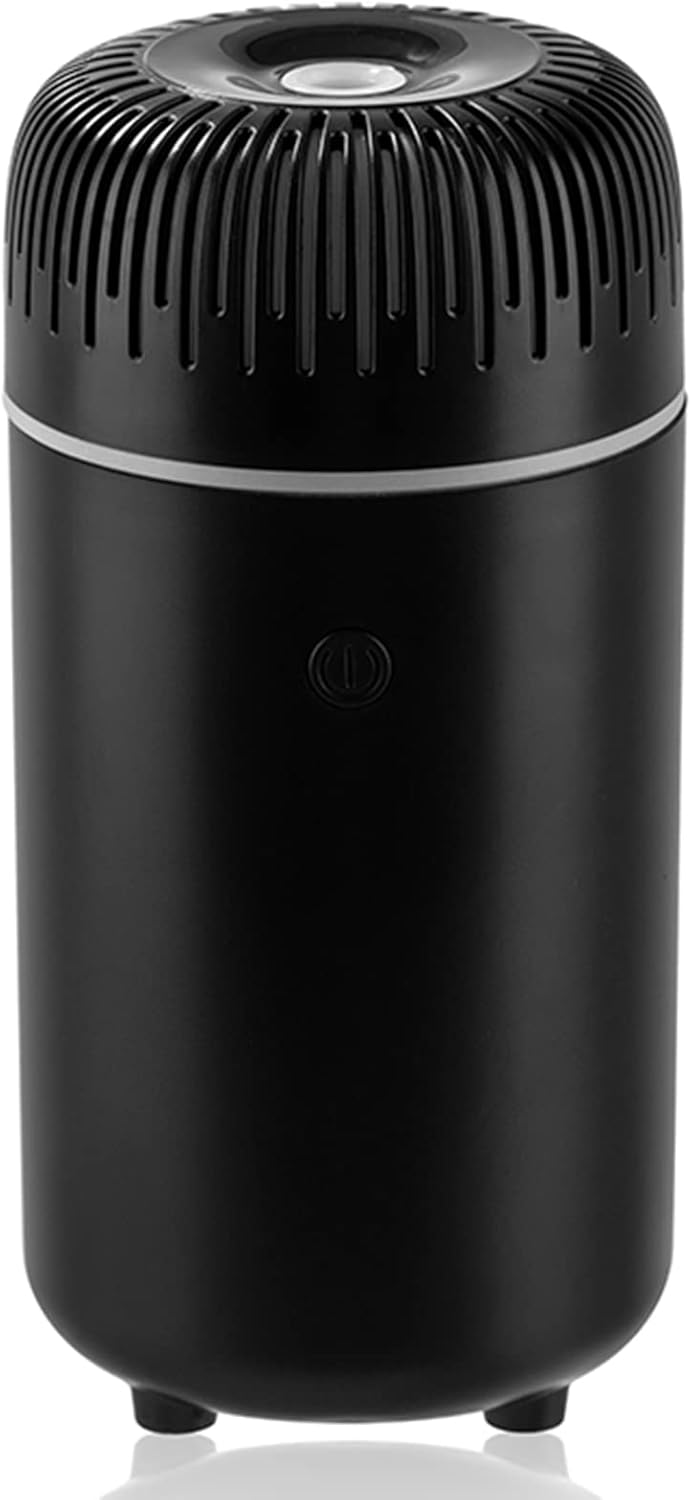 Portable Car Diffusers for Essential Oils, 7 Color Mini Humidifier, USB Diffuser for Office and Bedroom, Black
