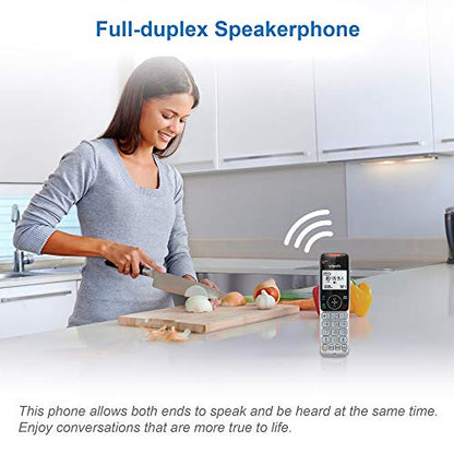VTech VS112-4 Bluetooth 4 Handset Cordless Phone for Home with Answering Machine, Call Blocking, Caller ID, Intercom and Connect to Cell