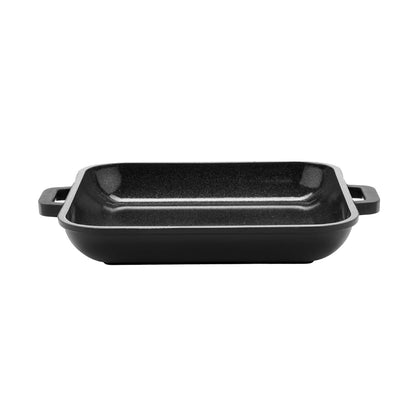 G.E.T. CA-104-BK/BK Heiss Cast Aluminum Mini Square Grill Pan, 6" x 6", Black