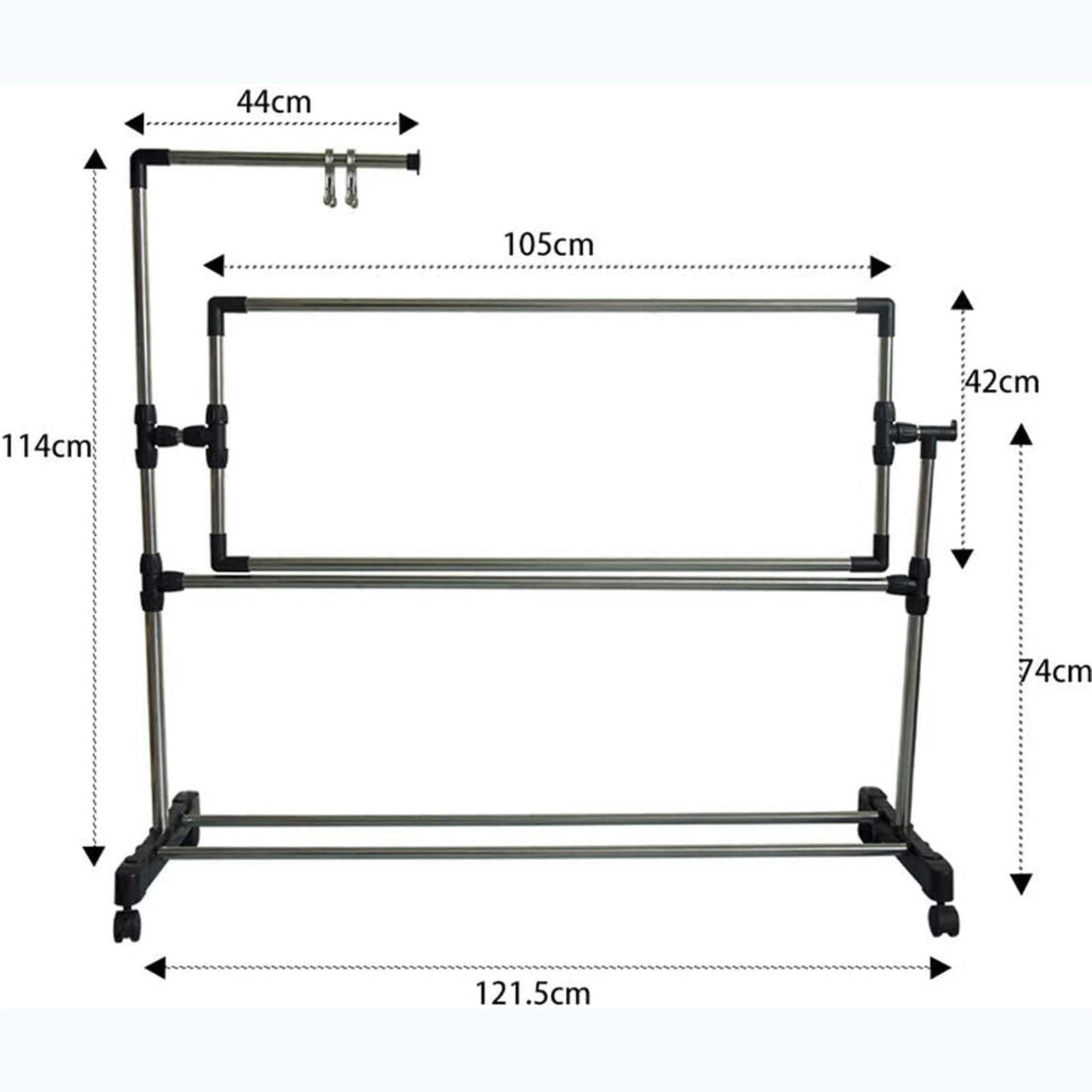Adjustable Needlework Floor Frame, for Embroidery and Cross Stitch, Standing Craft Stand and Lap Table for Sewing and Art, Convenient Holder for DIY Projects.