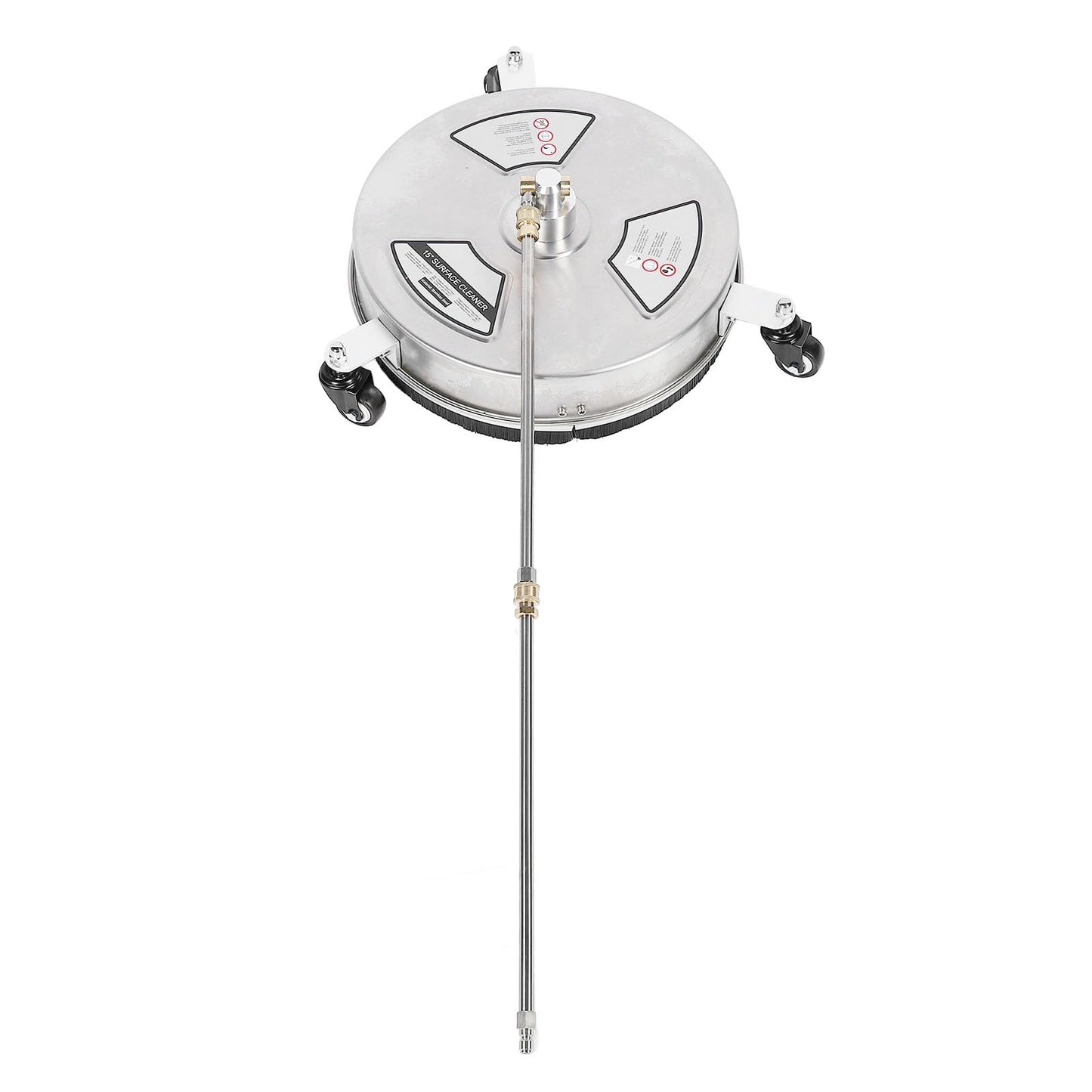 Asixxsix Pressure Washer Surface Cleaner, 4000PSI Stainless Steel Portable with Wheels Power Washer Surface Cleaner, High Pressure with 2 Extension Wand Attachments
