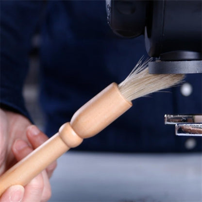 Coffee Grinder Cleaning Brush 2Pcs, Wood Handle & Natural Bristles, Espresso Brush Accessories for Home Kitchen