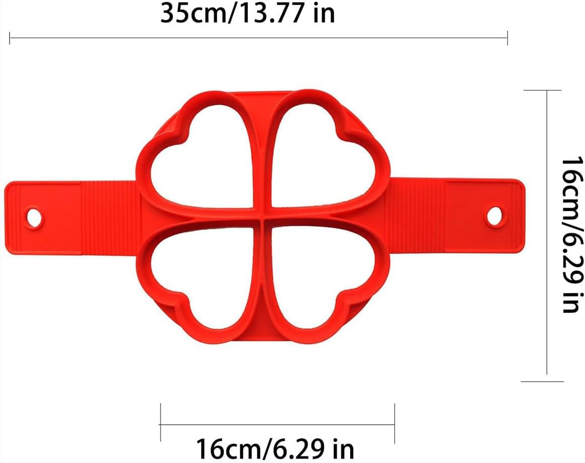 Flip N Cook Silicone Pancake Mold, 2pcs (Flower + Square)