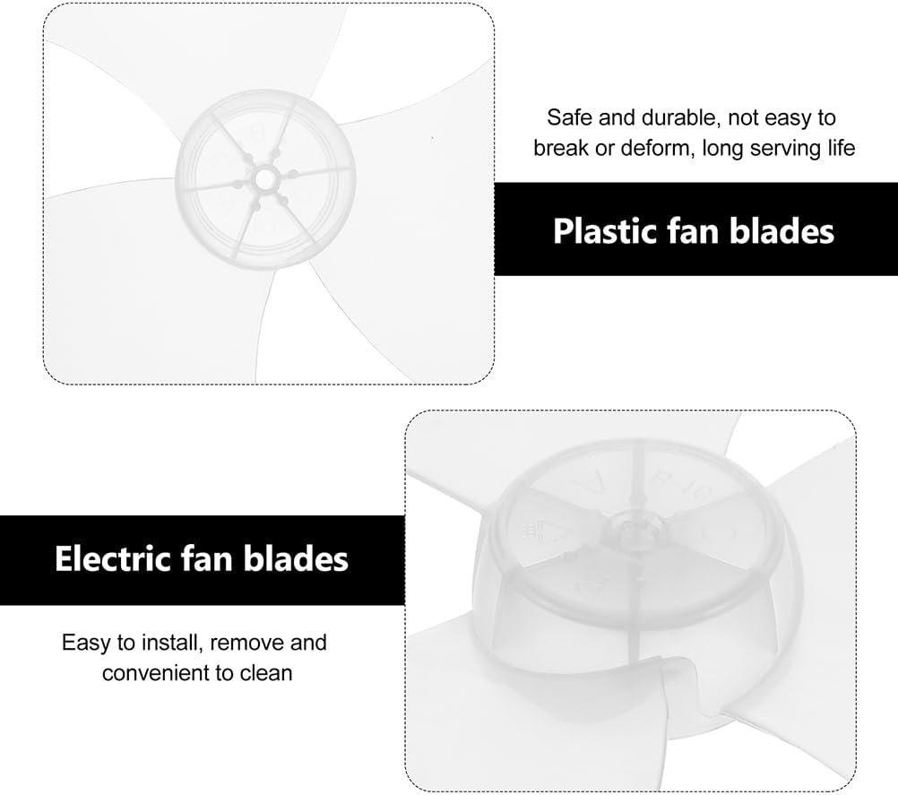 HOMSFOU Fan Replacement Blades - Universal Plastic 3 Leaves for 14 inch and 16 inch Electric Fan