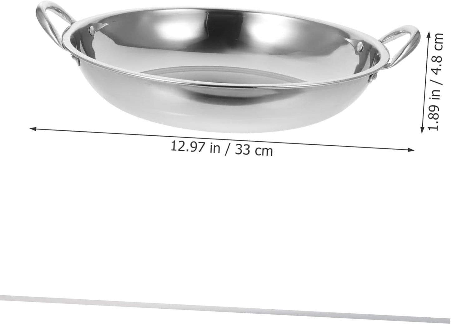 Stainless Steel Griddle Cookware, Small Pots for Cooking, Ramen Pot, Large Cooking Pan, Steel Wok, Stock Pot