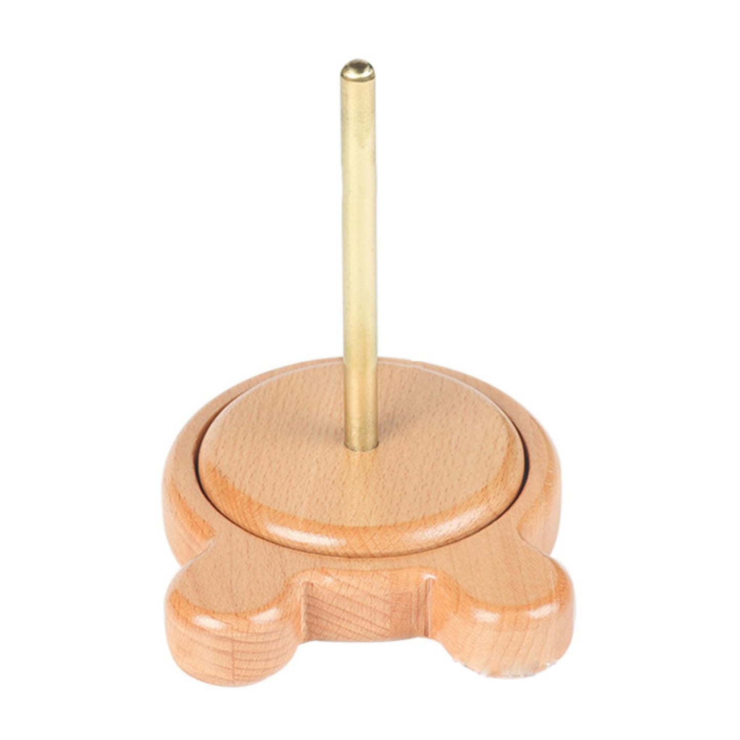 RoseFlower Wooden Yarn Holder Spinner for Crocheting, Yarnball Winder for Knitting, Thread Holder, Knitting Crocheting Accessory Gift, Cute Bear Shape Yarn Spinner Dispenser
